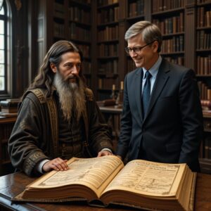 Leonardo da Vinci with bill gates